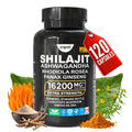 Original Plus I 120 Capsules I 8-in-1 Pure Himalayan Shilajit with Ashwagandha, Rhodiola Panax Ginseng, Cordyceps Mushroom, Gingko Biloba Stinging Nettle and Turmeric I Organic Supplement Blend for Men and Women I 16,200mg Daily Dose