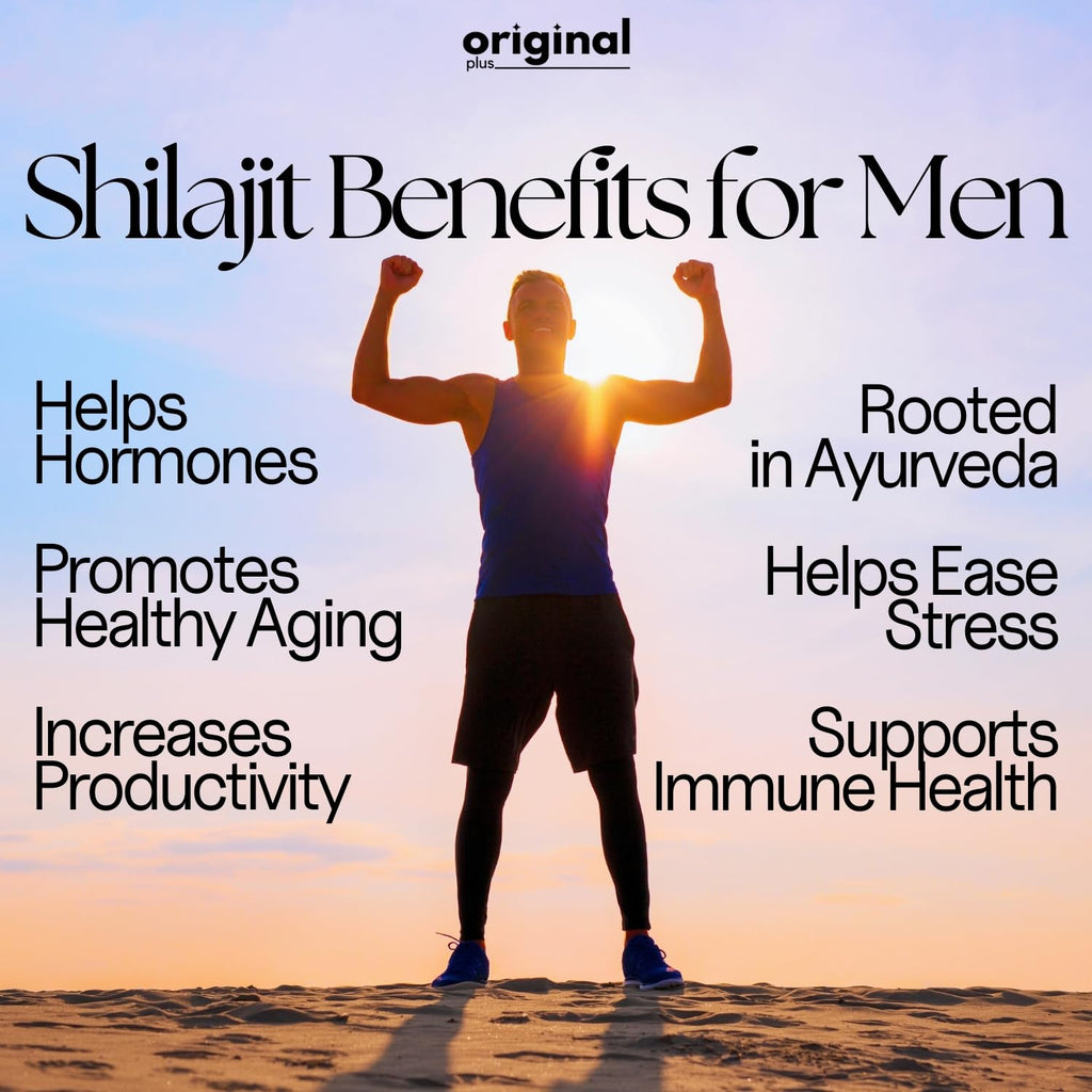 Original Plus I 120 Capsules I 8-in-1 Pure Himalayan Shilajit with Ashwagandha, Rhodiola Panax Ginseng, Cordyceps Mushroom, Gingko Biloba Stinging Nettle and Turmeric I Organic Supplement Blend for Men and Women I 16,200mg Daily Dose
